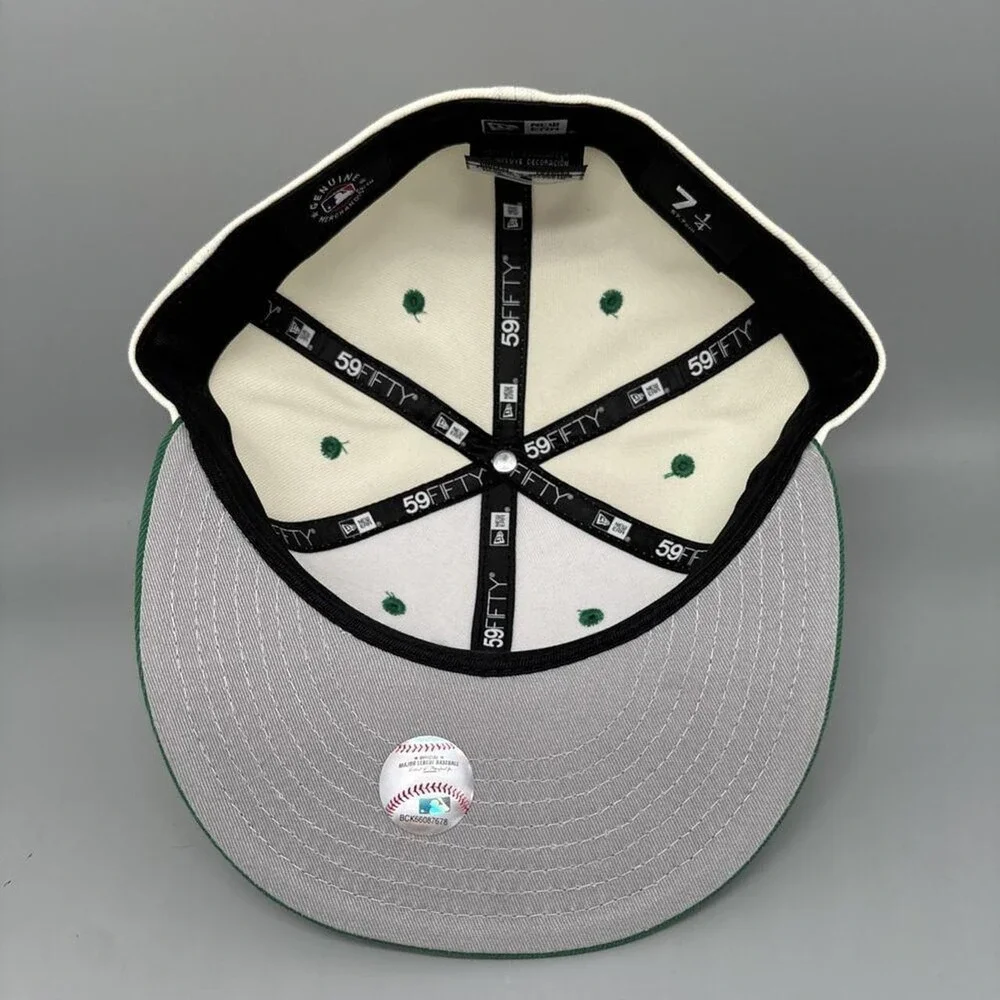 New Era 59FIFTY Fitted Hat Atlanta Braves White/Green Men's 7 1/4 – NWT